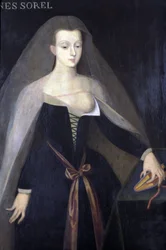 Indre & Loire N * 081 - Castelo de Loches - Retrato de Agnes Sorel - por Francois Clouet (1520-1572)